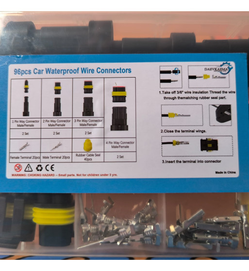 Juego 5 conectores Delphi 96 piezas kit eléctrico