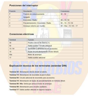 Contactor arranque 10 pines 20500101PN 20764587 30608592 para Manitou Ausa JCB Volvo Deutz Case