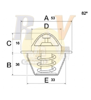 Termostato Hyundai CNH TAKEUCHI XJAU1092 motor refrigeración