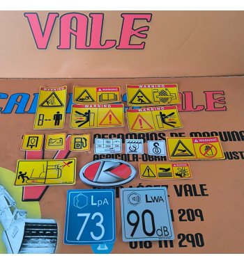 Juego pegatinas sticker decal Kubota K008 kit adhesivos maquinaria