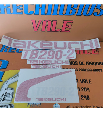 Kit pegatinas Takeuchi TB290-2 adhesivos restauración