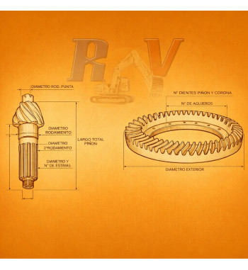 Par cónico AUSA D250RHG 155000002