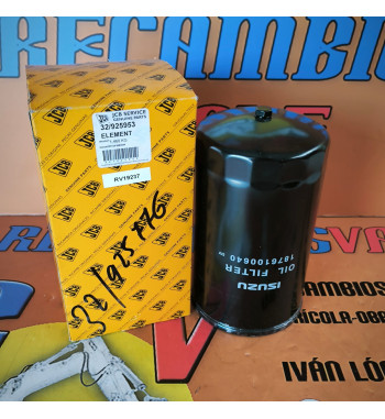 FILTRO ACEITE MOTOR ORIGINAL JCB - Ref. 32925953