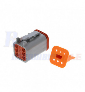 TERMINAL CONN 6 POS PLUG (GRY), MANITOU, 552473